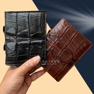 Ví da cá sấu gai đuôi dáng đứng