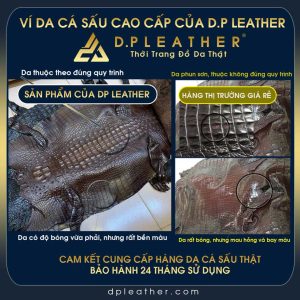 Ví da cá sấu thuộc bền màu chất lượng cao
