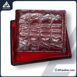 Ví da cá sấu gai đuôi cá sấu thật 100% kèm hộp cao cấp