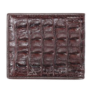 Ví da cá sấu gai lưng 2 mặt dáng ngang DVCS-302N Nâu Cafe