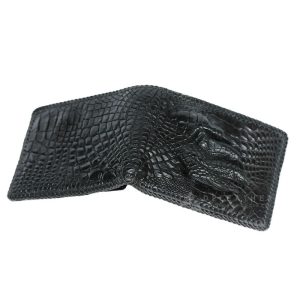 Ví Da Cá Sấu Móng Chân 2 mặt đan viền DPVS-512N