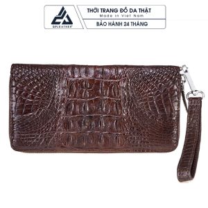 Cluth cầm tay da cá sấu cao cấp 1 khóa
