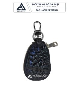 Móc khóa xe máy da cá sấu thật DMKX-201-BK Đen