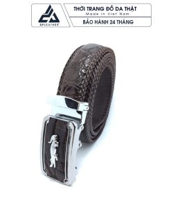 Thắt lưng da cá sấu đa viền - da bụng cá sấu liền không nối DTLS-2240L bản 4cm