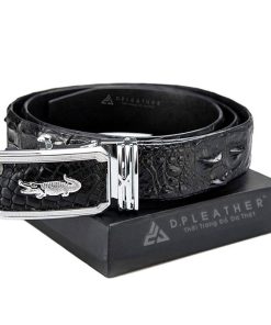 Thắt lưng da cá sấu liền gai lưng bản 4cm