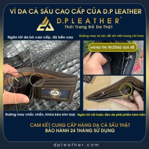 Khóa kim loại bền bỉ - Lót da bò chất lượng