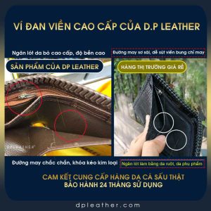 Ví da cá sấu đan viền khóa kéo kim loại lót da bò
