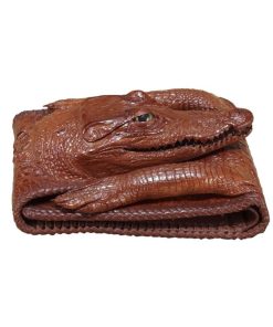 Ví da cá sấu nguyên con có đầu