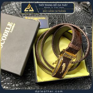 Combo ví da cá sấu và thắt lưng cá sấu đan viền tại DP Leather