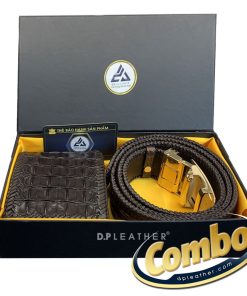 COMBO Ví da cá sấu - Thắt lưng đan viền xịn đẹp DPCB-101