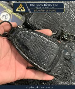 Bao da đựng khóa xe hơi da cá sấu thật kết hợp với móng chân độc đáo