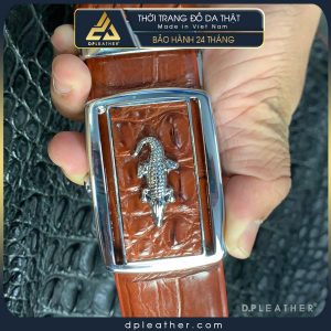 Dây nịt da cá sấu nam da bụng DP Leather