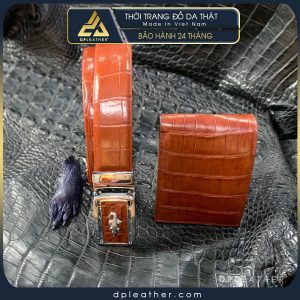 Combo dây nịt và bóp da cá sấu tại DP Leather