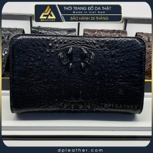 Ví dài nam clutch cầm tay da cá sấu cỡ trung có gù chất lượng bền bỉ