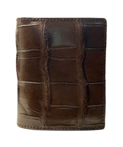 Ví da cá sấu nam 1 mặt da bụng trơn dáng đứng DVCS-201D